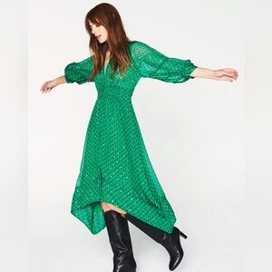 green dress bash Bash Paris Aferae Dress in Green – HARPERS EMPORIUM main image 0